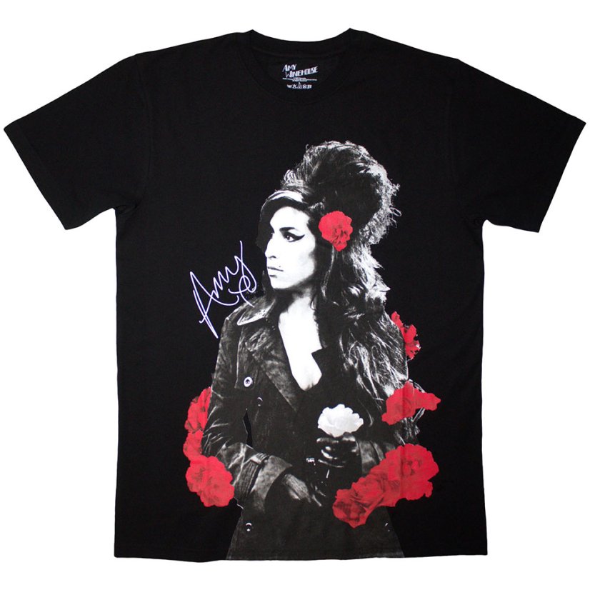 Amy Winehouse - Rose Portrait (tričko) - Veľkosť: S