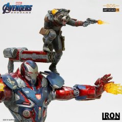 Avengers Endgame BDS Art Scale socha 1/10 Iron Patriot and Rocket 28 cm