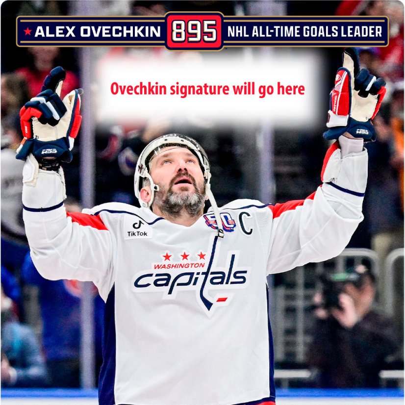 Alex Ovechkin socha All-Time Goals Leader (s podpisem) 36 cm