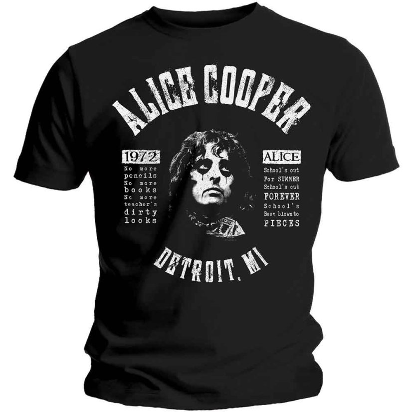 Alice Cooper - Schools Out Lyrics (tričko) - Veľkosť: M Alice Cooper - Schools Out Lyrics (tričko) - Veľkosť: M