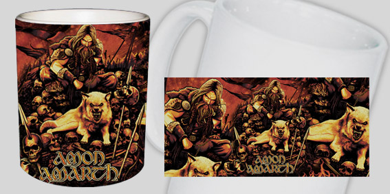 Amon Amarth Viking and Wolf hrnček