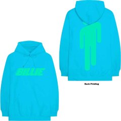 Billie Eilish - Logo and Blohsh (Neon Blue) (Back Print) (mikina)
