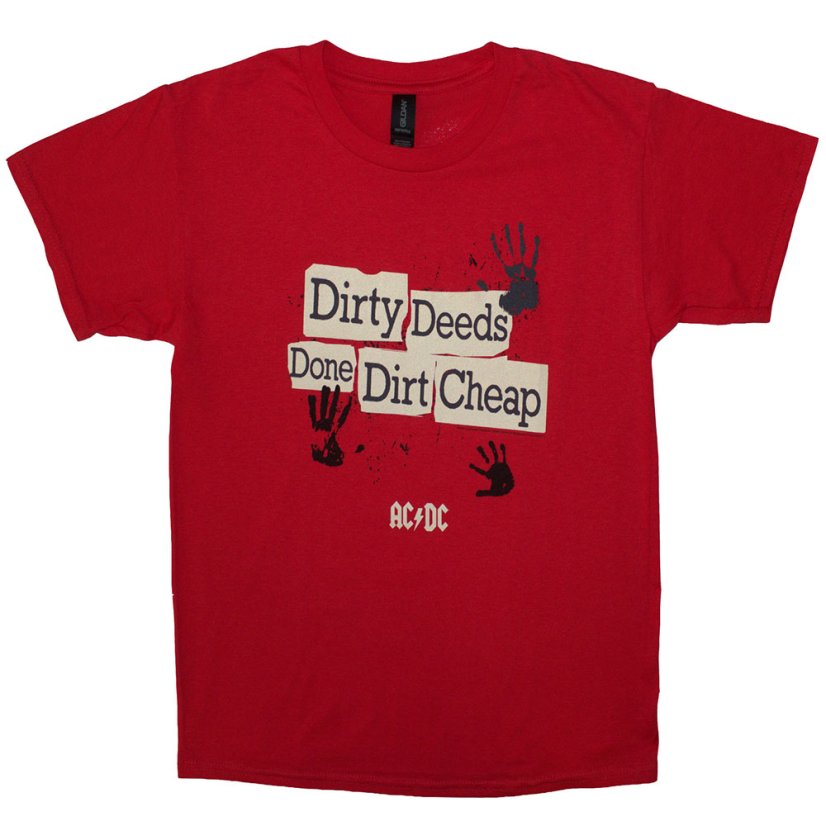 AC/DC - Dirty Deeds Done Dirt Cheap (Red) (detské tričko) - Veľkosť: 9-10 rokov