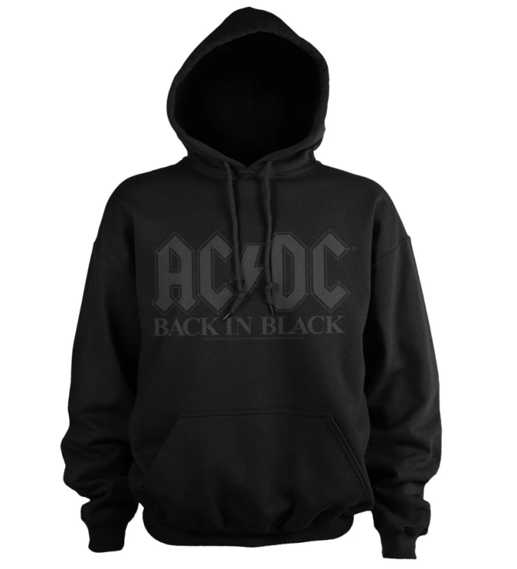 AC/DC Hoodie Back In Black - Veľkosť: L AC/DC Hoodie Back In Black - Veľkosť: L