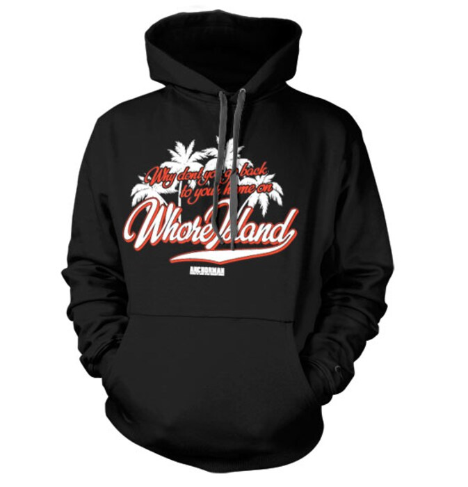 Anchorman Hoodie Whore Island - Veľkosť: L Anchorman Hoodie Whore Island - Veľkosť: L