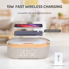 Moye Aurora Plus Radio Lamp with Clock and Wireless Charger