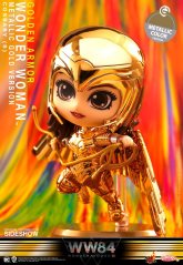Wonder Woman 1984 Cosbaby (S) mini figúrka Golden Armor Wonder Woman (Metallic Gold Version) 10 cm