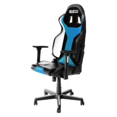 SPARCO GAMING CHAIR GRIP BLACK/LIGHT BLUE SKY