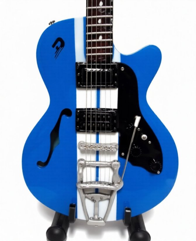 Mike Campbell Tom Petty – Blue Racing Stripes (miniatura kytary)