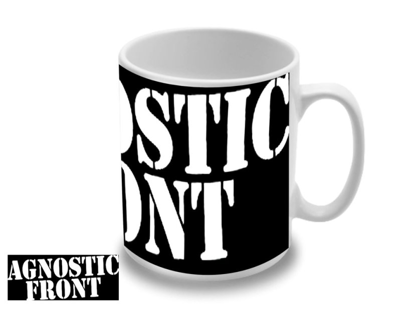 Agnostic Front Black and White Logo hrnček