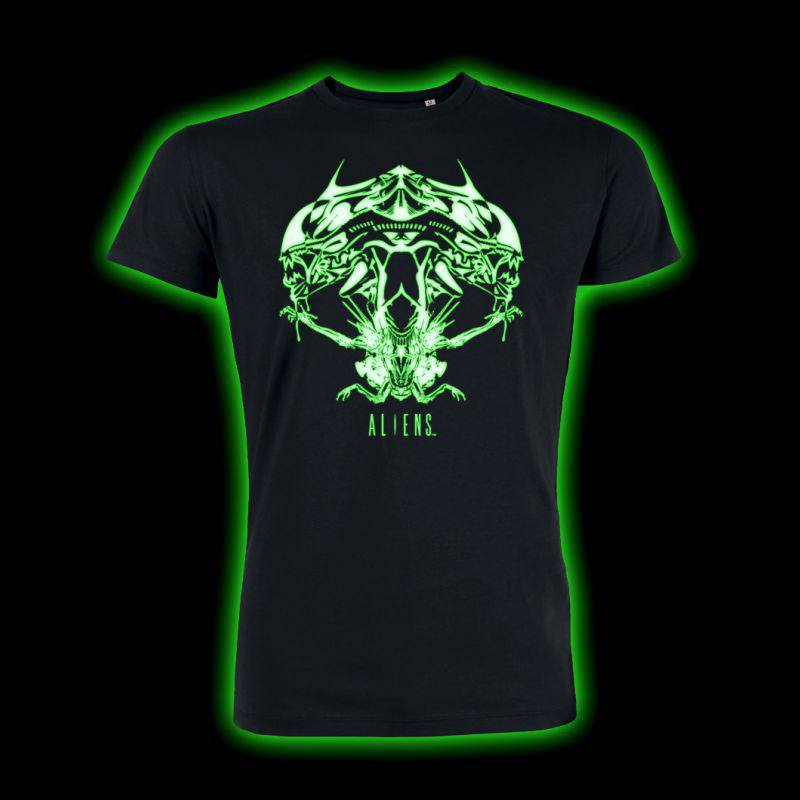 Aliens - Tribal Queen Glow In The Dark (T-Shirt) - Veľkosť: XXL