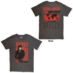 Michael Jackson - Bad World Tour 88 (Grey) (Back Print) (tričko)