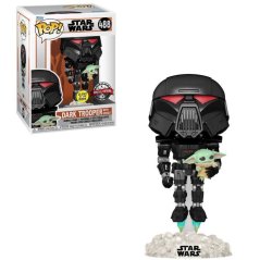 Pop! Star Wars - The Mandalorian - Dark Trooper with Child (Special Edition, GITD)