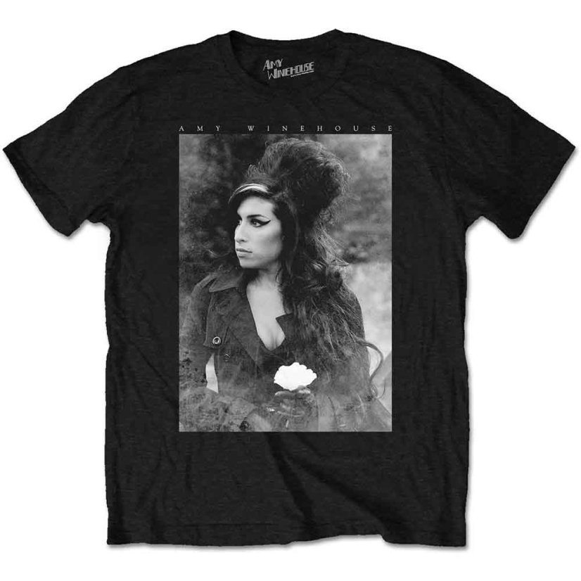 Amy Winehouse - Flower Portrait (tričko) - Veľkosť: L Amy Winehouse - Flower Portrait (tričko) - Veľkosť: L
